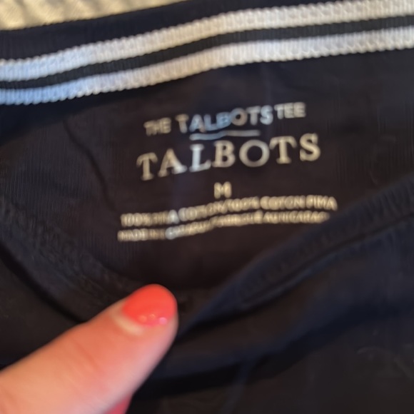 Talbots “The Talbots Tee”. Navy blue. Round crew neck. Size Med. Gent used - Picture 3 of 5